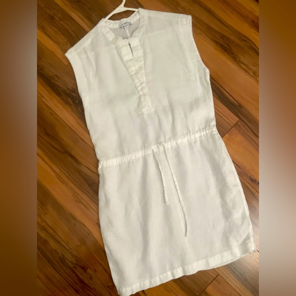 James Perse White linen Mini Dress